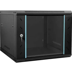 Elektronica*vidaXL Netwerk kabinet met opslag 60 x 60 x 50 cm Staal Zwart