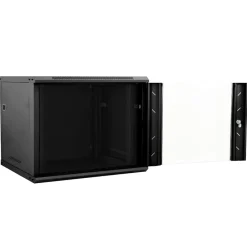 Elektronica*vidaXL Netwerk kabinet met opslag 60 x 60 x 50 cm Staal Zwart