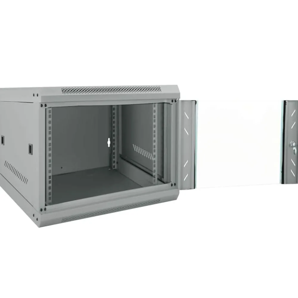 Elektronica*vidaXL Netwerk kabinet met opslag 53 x 60 x 45 cm Staal Grijs