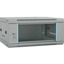 Elektronica*vidaXL Netwerk kabinet met opslag 60 x 35 x 28 cm Staal Grijs