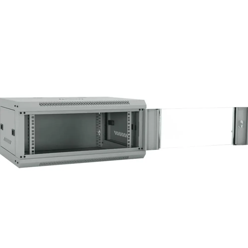 Elektronica*vidaXL Netwerk kabinet met opslag 60 x 35 x 28 cm Staal Grijs