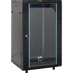 Elektronica*vidaXL Netwerkkast met draaiwieltjes 18U 19" IP20 60x60x100 cm Zwart