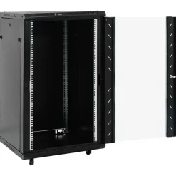 Elektronica*vidaXL Netwerkkast met draaiwieltjes 18U 19" IP20 60x60x100 cm Zwart