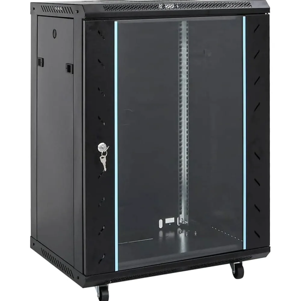Elektronica*vidaXL Netwerkkast 15U 19" IP20 60x45x86 cm Zwart