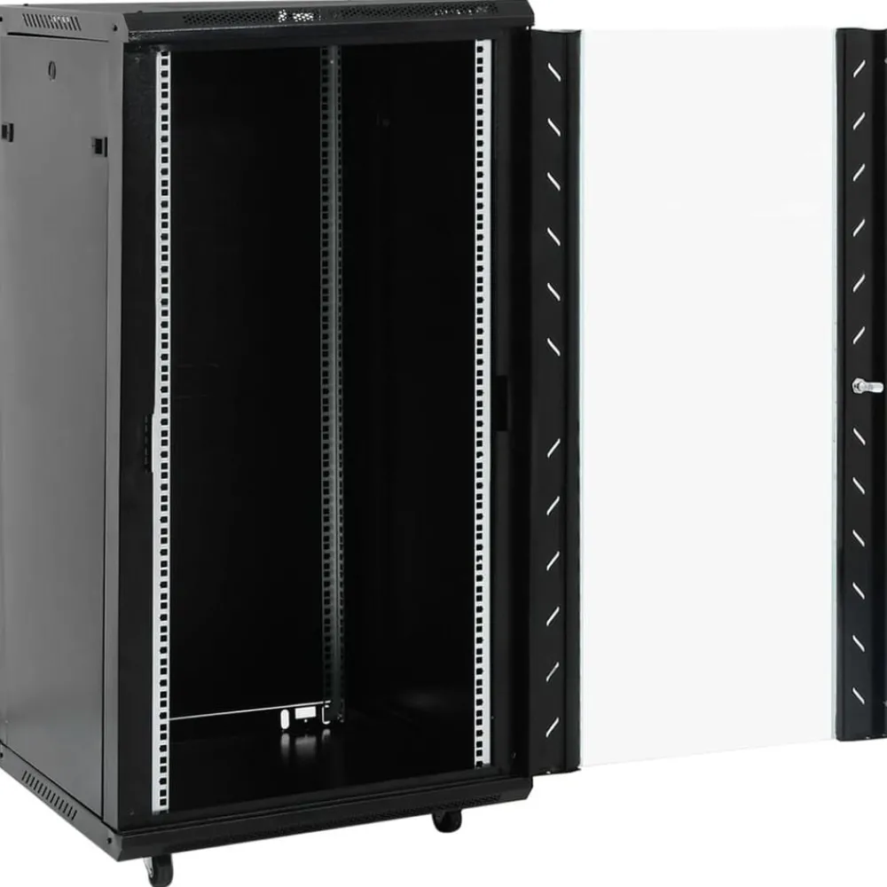 Elektronica*vidaXL Netwerkkast 22U 19" IP20 60x60x120 cm Zwart