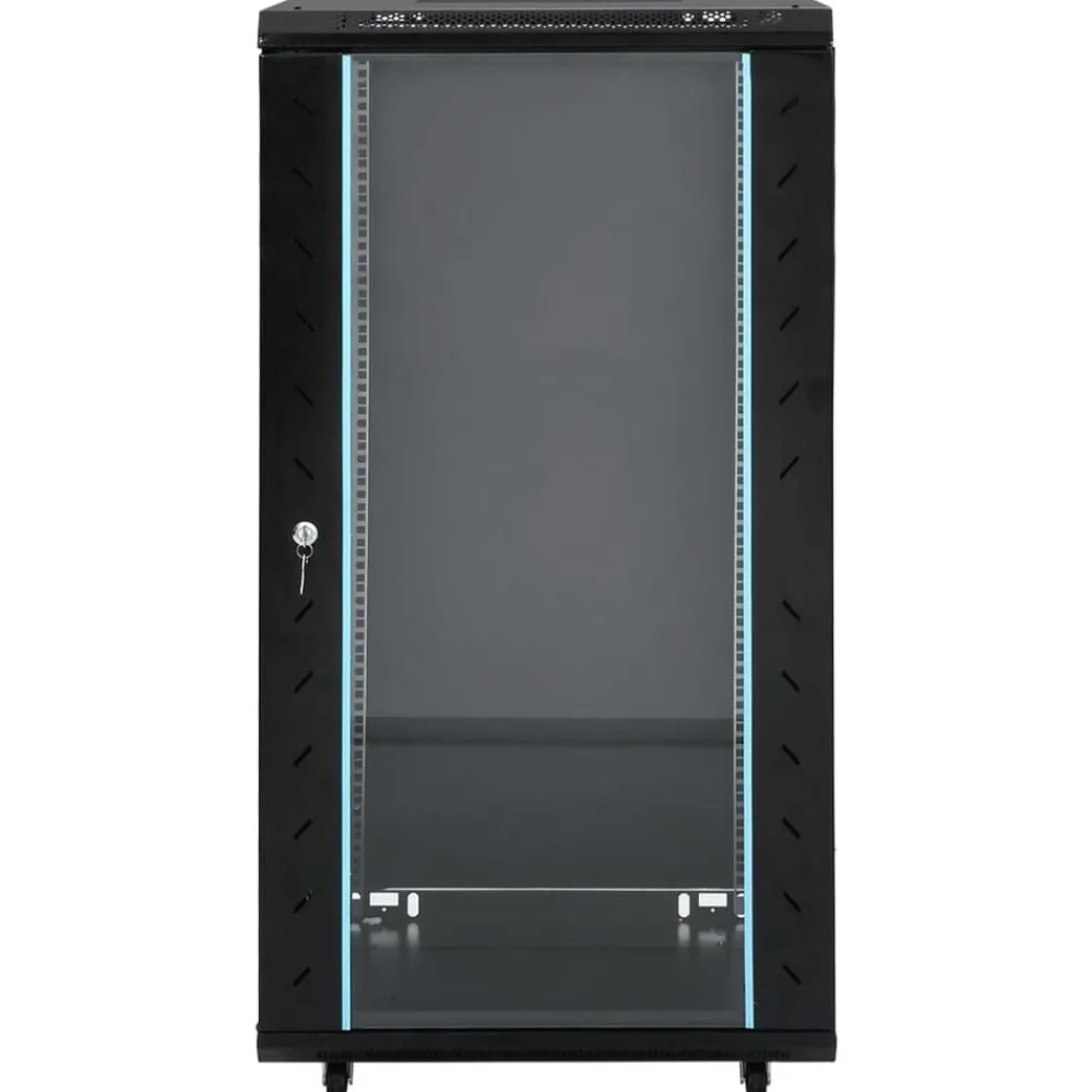 Elektronica*vidaXL Netwerkkast 22U 19" IP20 60x60x120 cm Zwart