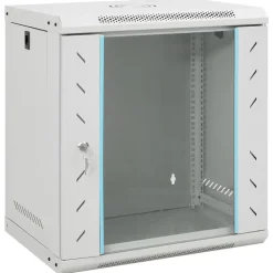 Elektronica*vidaXL Netwerkkast wandgemonteerd 12U 19" IP20 53x40x60 cm Grijs