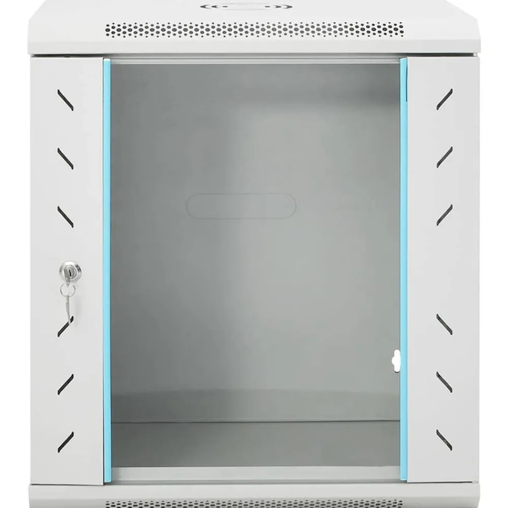 Elektronica*vidaXL Netwerkkast wandgemonteerd 12U 19" IP20 53x40x60 cm Grijs