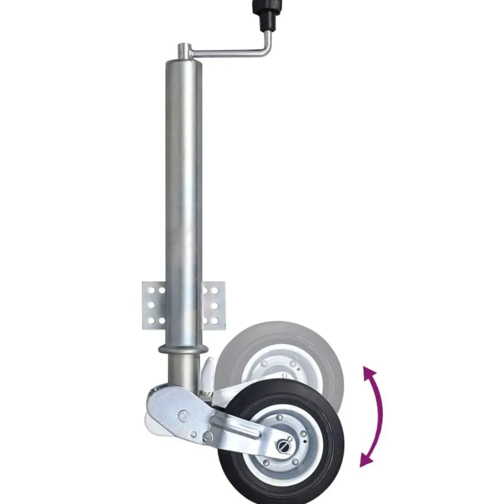 Voertuigonderdelen & -Accessoires*vidaXL Neuswiel met 2 staanders en 2 spanklemmen 60 mm