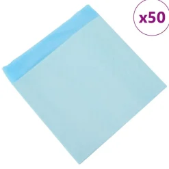 Niet-geweven stof huisdier trainingspad 50 pcs Blauw en Wit><noscript><img width=