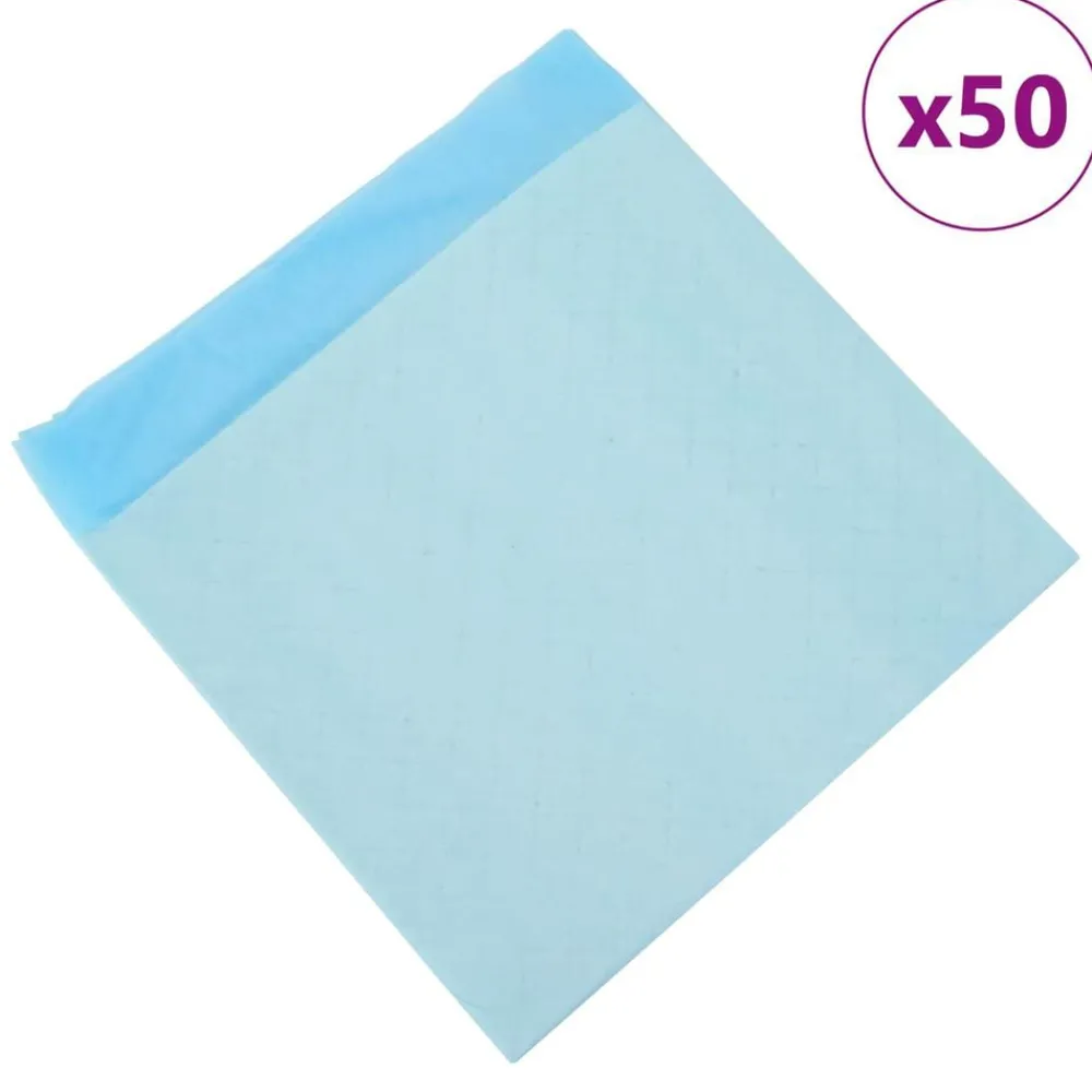 Niet-geweven stof huisdier trainingspad 50 pcs Blauw en Wit>vidaXL Clearance