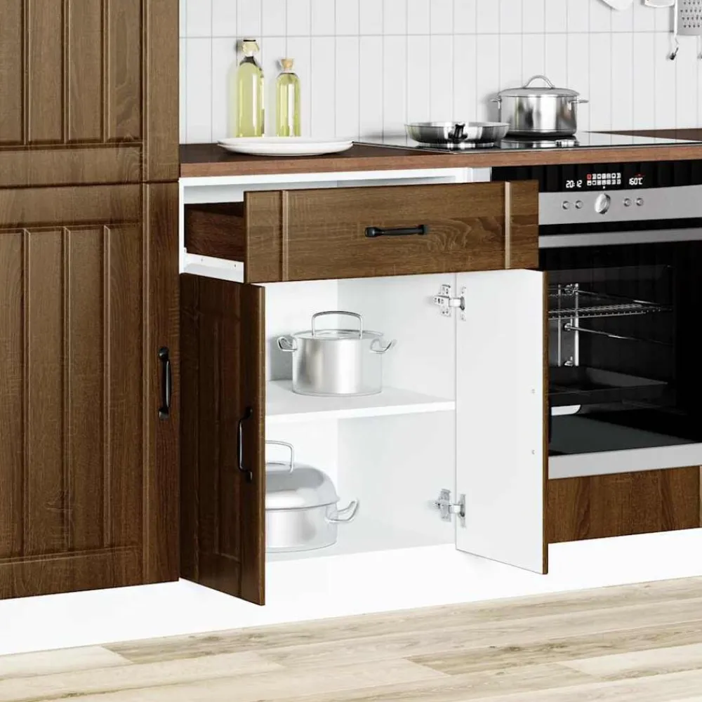 Onderkast Lucca bewerkt hout kleur>vidaXL Discount