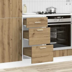 Kasten & Opbergmeubelen*vidaXL Onderkast Lyon 40x46x81,5 cm bewerkt hout artisanaal eikenkleur artisanaal eikenkleurig