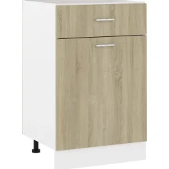 Kasten & Opbergmeubelen*vidaXL Onderkast met lade Lyon 50x46x81,5 cm kleur Sonoma eiken