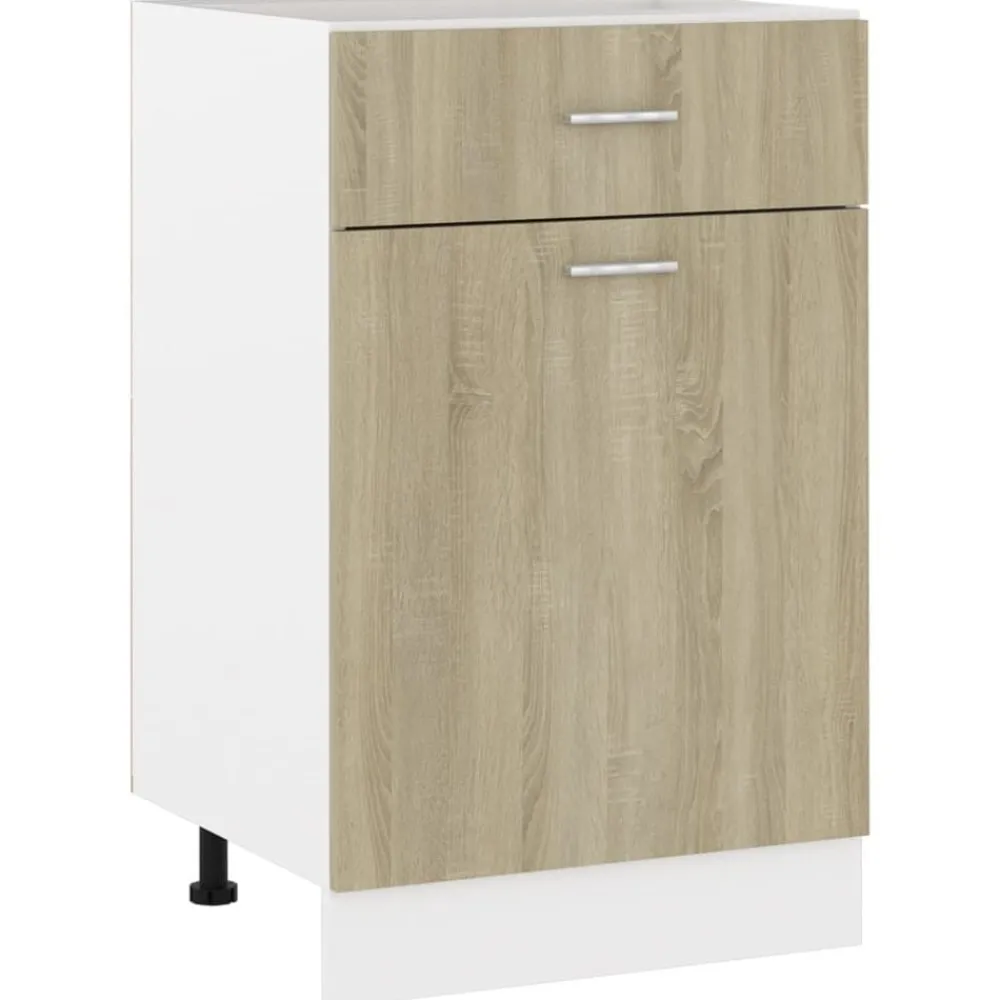 Kasten & Opbergmeubelen*vidaXL Onderkast met lade Lyon 50x46x81,5 cm kleur Sonoma eiken