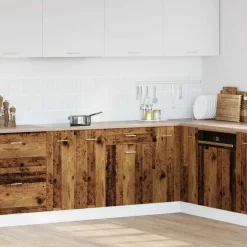 Kasten & Opbergmeubelen*vidaXL Onderkast met lade Lyon 50x46x81,5 cm bewerkt hout kleurig Oud hout