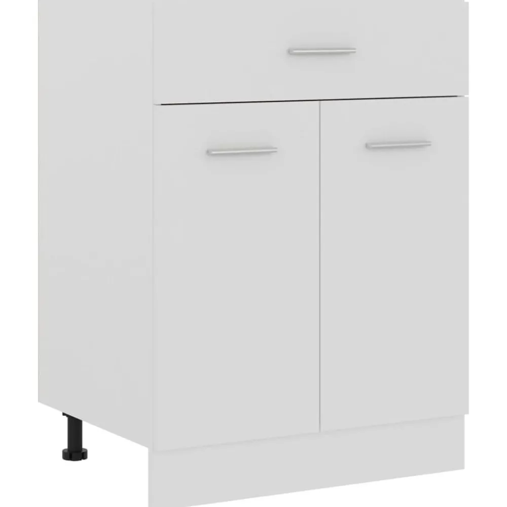 Kasten & Opbergmeubelen*vidaXL Onderkast met lade Lyon 60x46x81,5 cm bewerkt hout Wit