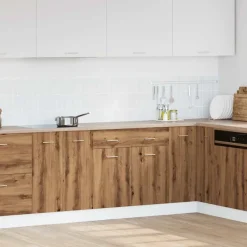 Kasten & Opbergmeubelen*vidaXL Onderkast met lade Lyon 80x46x81,5 cm bewerkt hout artisanaal eiken artisanaal eikenkleurig