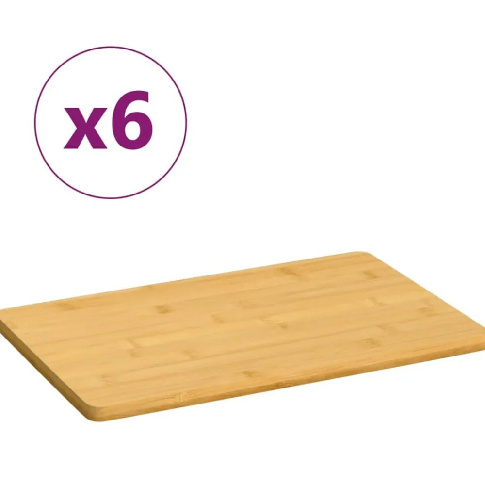 Ontbijtborden 6 st 22x14x0,8 cm bamboe>vidaXL New