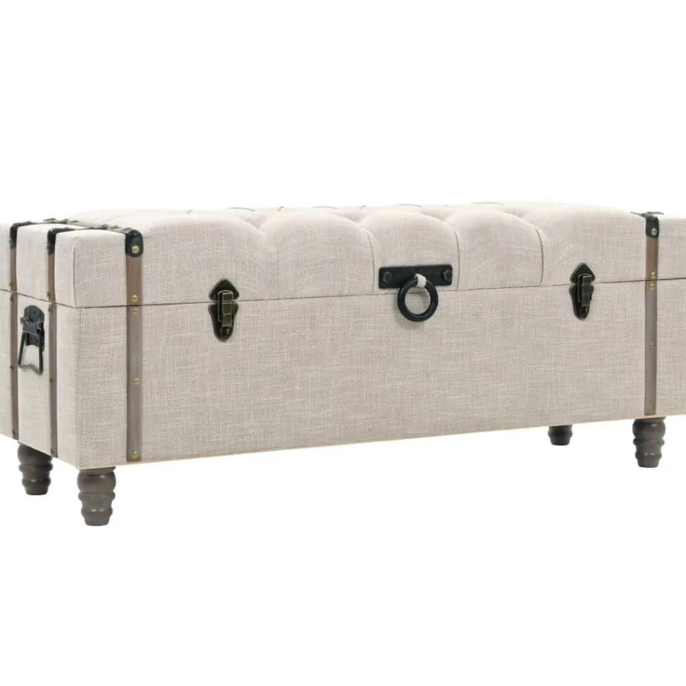 Bankjes*vidaXL Opbergbankenset 112x37x45 cm massief hout en staal 3-delig
