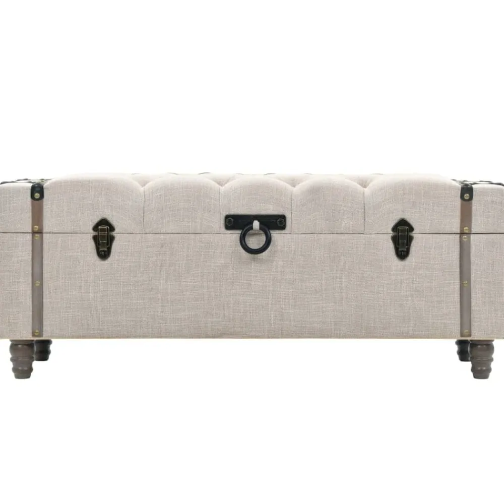 Bankjes*vidaXL Opbergbankenset 112x37x45 cm massief hout en staal 3-delig