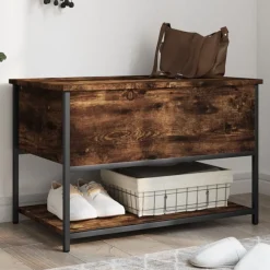 Opbergbankje 70x42,5x47 cm bewerkt hout kleurig>vidaXL Outlet