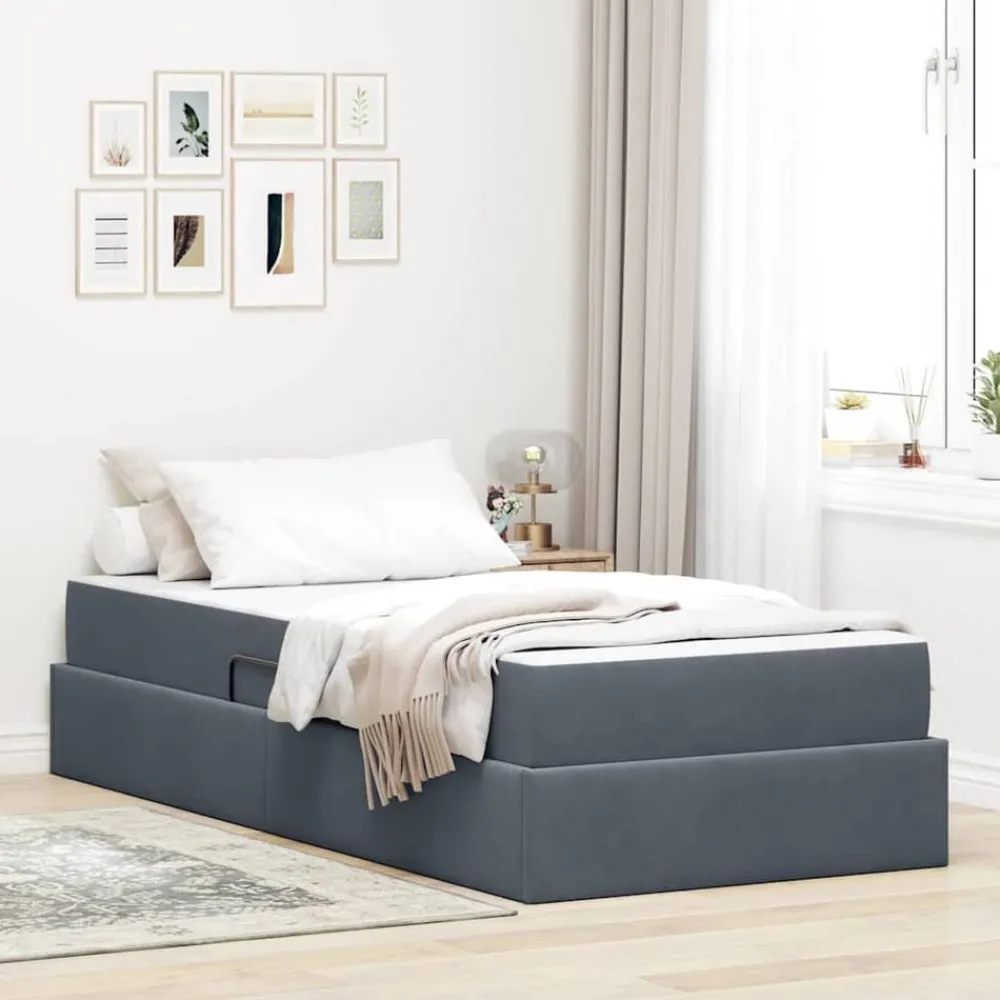 Opbergbed met matras met matras 90 x 190 cm Fluweel>vidaXL Best