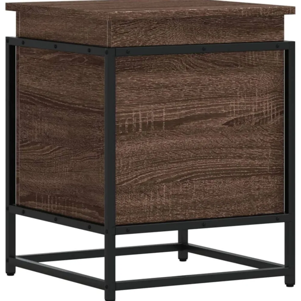 Huishoudelijke Benodigdheden*vidaXL Opbergbox met deksel 40x40x51,5 cm bewerkt hout bruin eiken bruin eikenkleur
