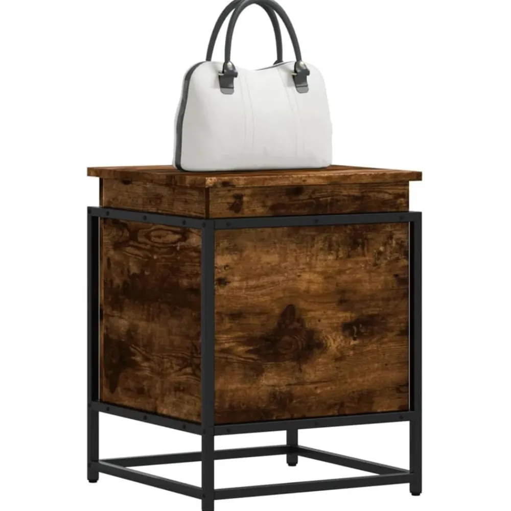 Opbergbox met deksel 40x40x51,5 cm bewerkt hout>vidaXL