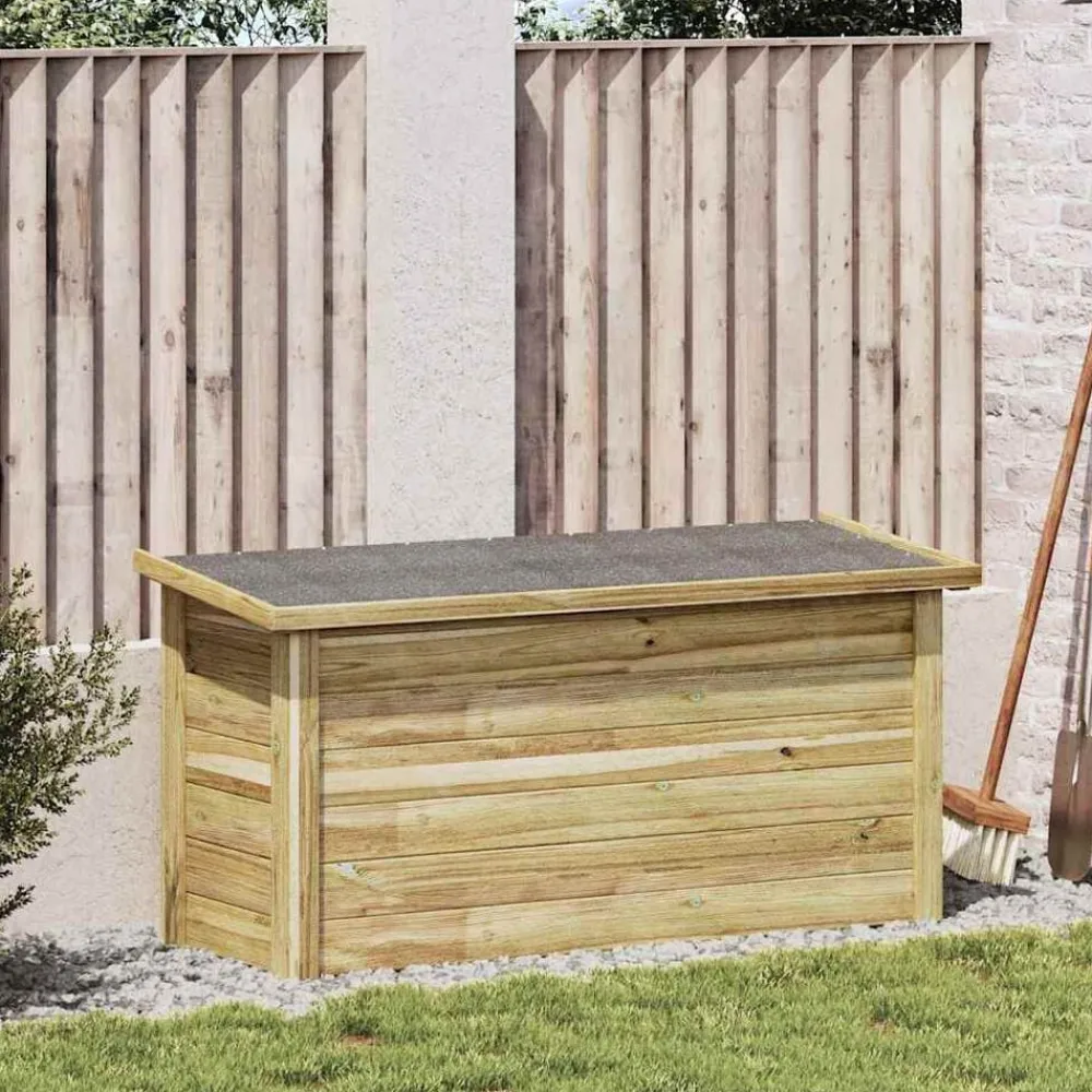 Opbergbox Naturel 119 x 44,5 x 58 cm Geïmpregneerd grenenhout>vidaXL Sale