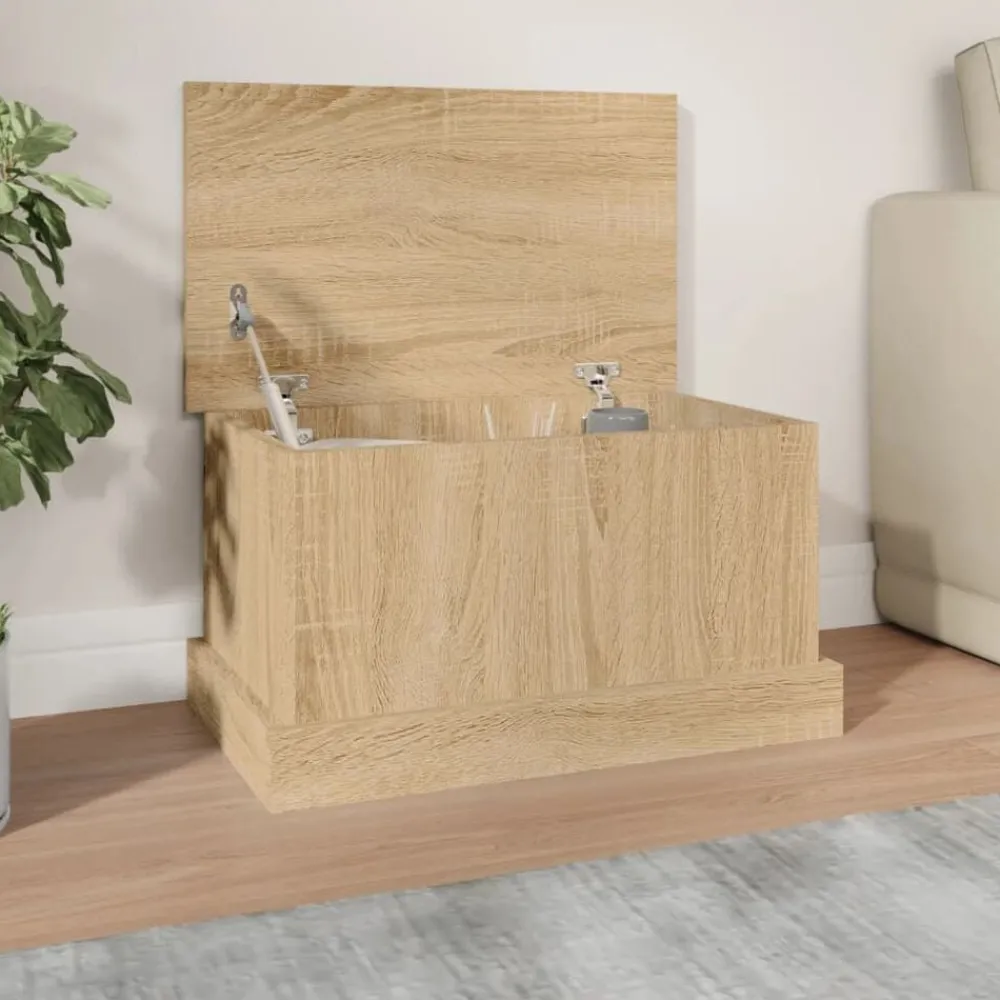 Kasten & Opbergmeubelen*vidaXL Opbergbox 50x30x28 cm Bewerkt Hout Sonoma eiken