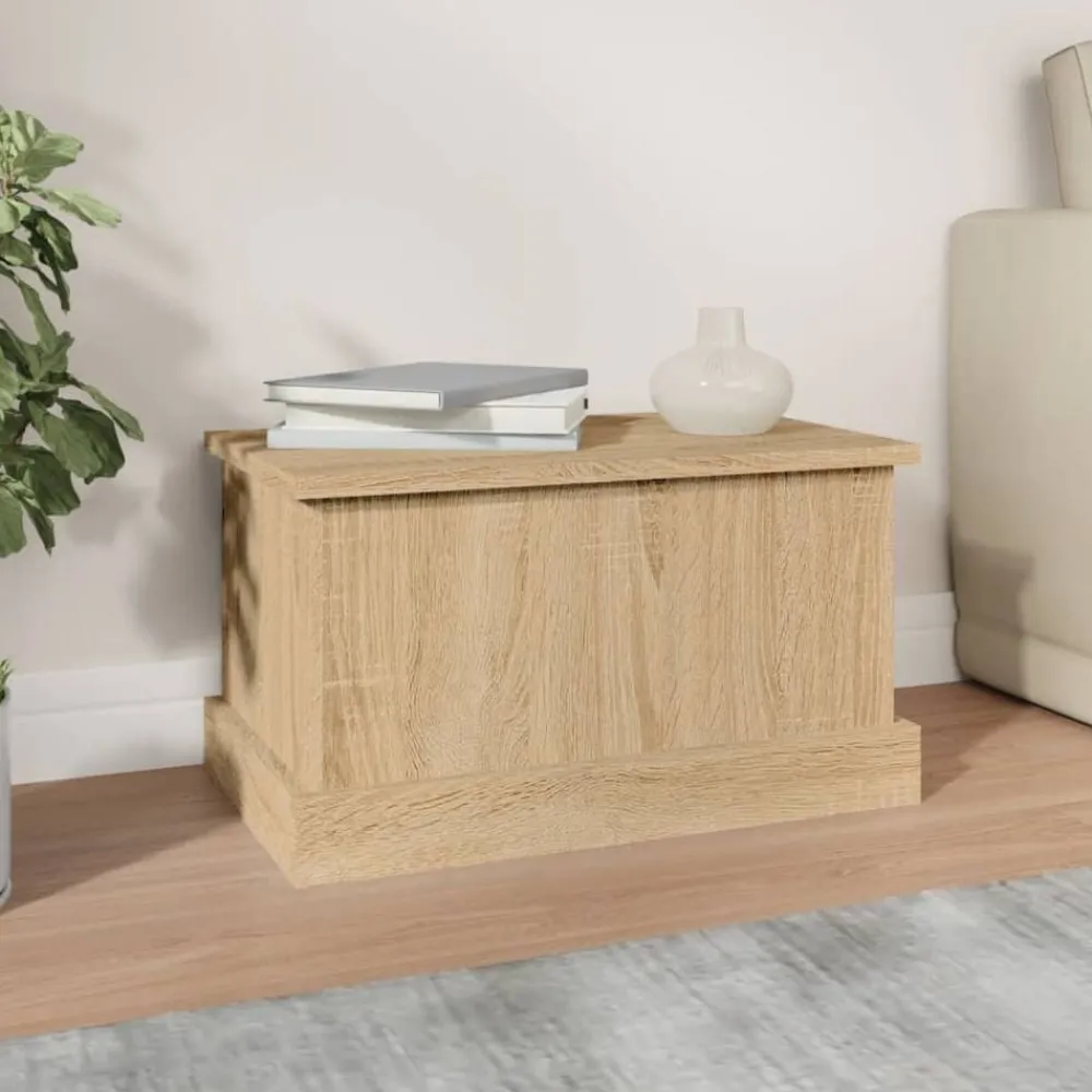 Kasten & Opbergmeubelen*vidaXL Opbergbox 50x30x28 cm Bewerkt Hout Sonoma eiken