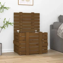 Huishoudelijke Benodigdheden*vidaXL Opbergbox 58x40,5x42 cm massief grenenhout Honingbruin
