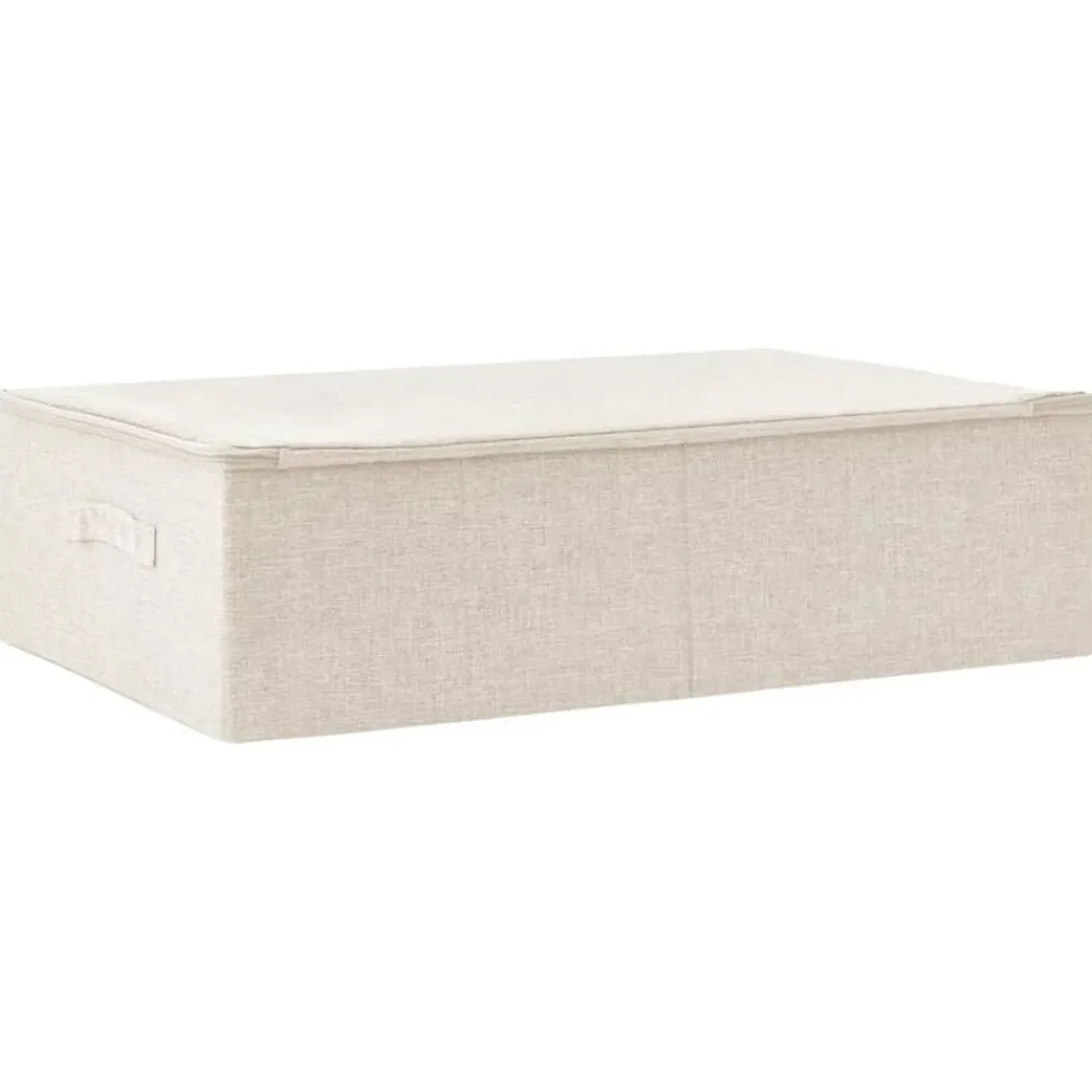 Huishoudelijke Benodigdheden*vidaXL Opbergbox 70x40x18 cm stof crèmekleurig Crème