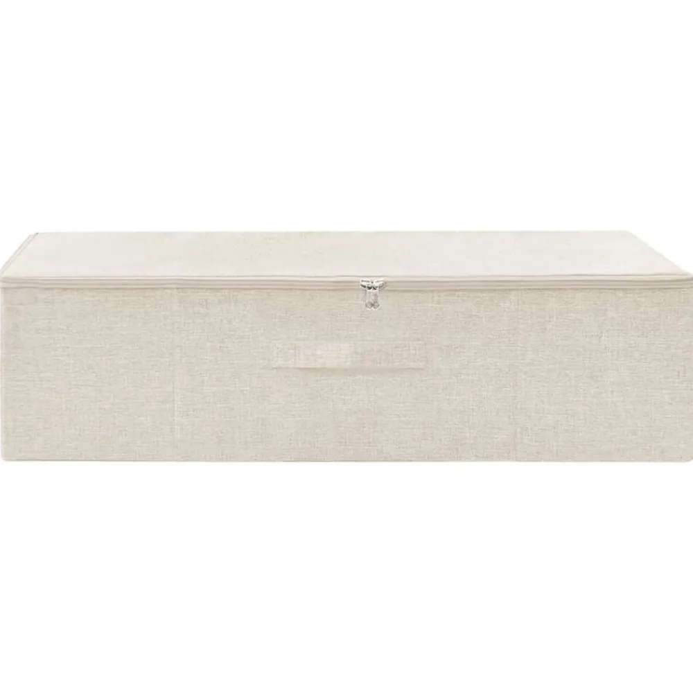 Huishoudelijke Benodigdheden*vidaXL Opbergbox 70x40x18 cm stof crèmekleurig Crème
