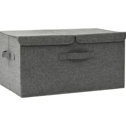 Huishoudelijke Benodigdheden*vidaXL Opbergbox 50x30x25 cm stof kleurig Antraciet