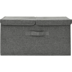 Huishoudelijke Benodigdheden*vidaXL Opbergbox 50x30x25 cm stof kleurig Antraciet