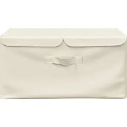 Huishoudelijke Benodigdheden*vidaXL Opbergbox 50x30x25 cm stof crèmekleurig Crème