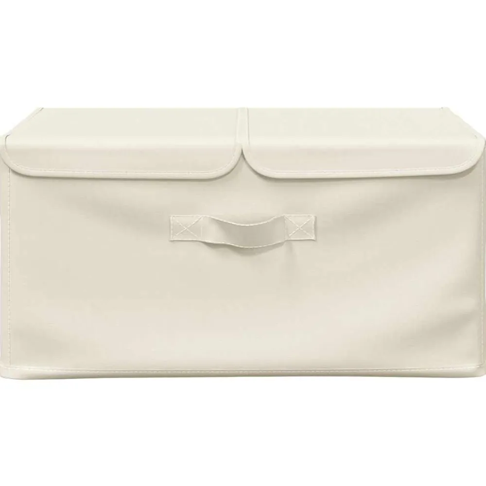 Huishoudelijke Benodigdheden*vidaXL Opbergbox 50x30x25 cm stof crèmekleurig Crème