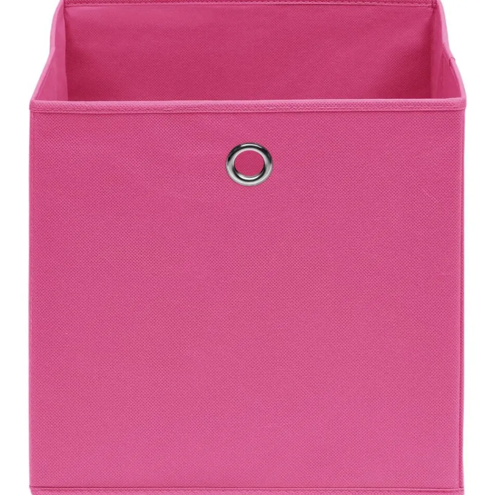 Huishoudelijke Benodigdheden*vidaXL Opbergboxen 4 st 32x32x32 cm stof roze Roze zonder deksels