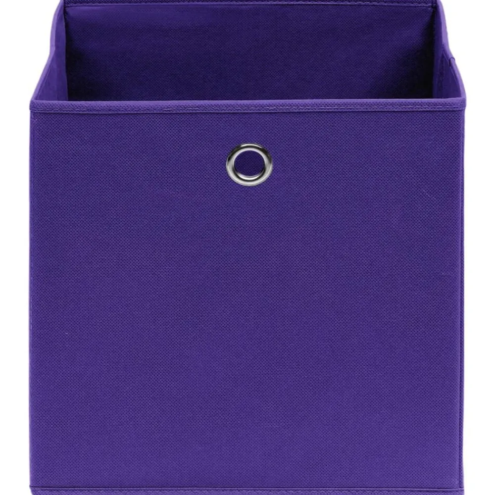 Opbergboxen 4 st 32x32x32 cm stof paars>vidaXL Sale