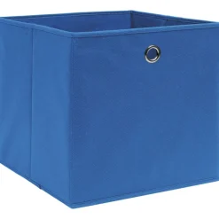 Opbergboxen 4 st 32x32x32 cm stof blauw>vidaXL Sale