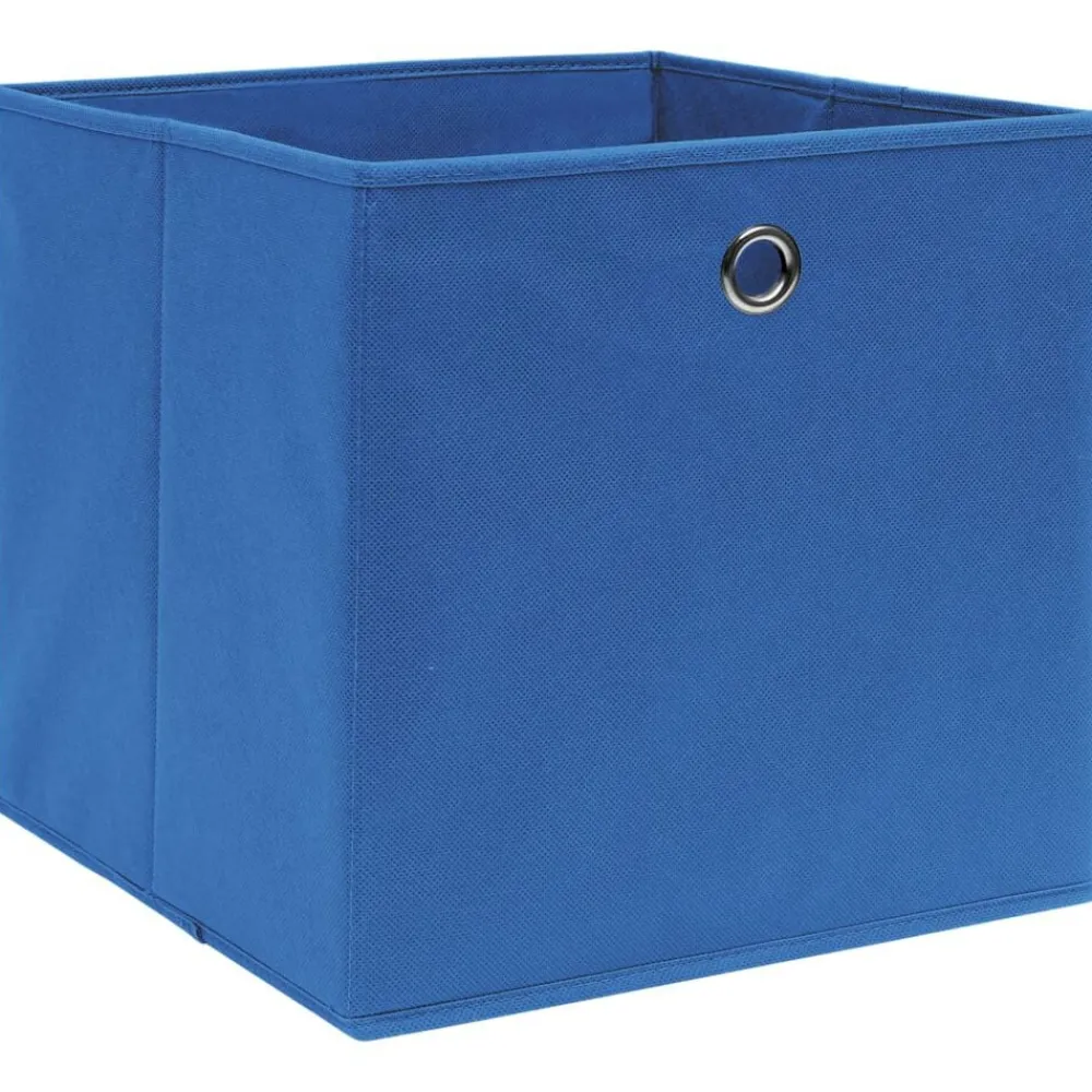 Opbergboxen 4 st 32x32x32 cm stof blauw>vidaXL Sale