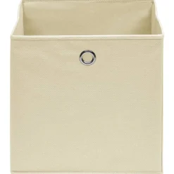 Huishoudelijke Benodigdheden*vidaXL Opbergboxen 4 st 32x32x32 cm stof crèmekleurig Crème zonder deksels