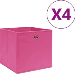 Opbergboxen 4 st 28x28x28 cm nonwoven stof>vidaXL