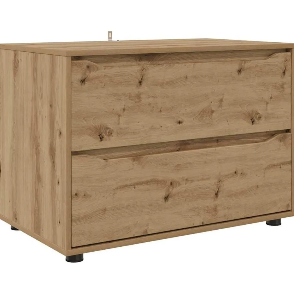 Opbergkast Artisan Eiken 80 x 48 x 57 cm Bewerkt hout>vidaXL Best