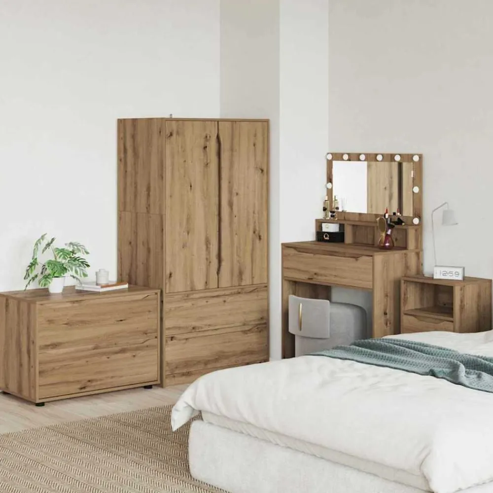 Opbergkast Artisan Eiken 80 x 48 x 57 cm Bewerkt hout>vidaXL Best