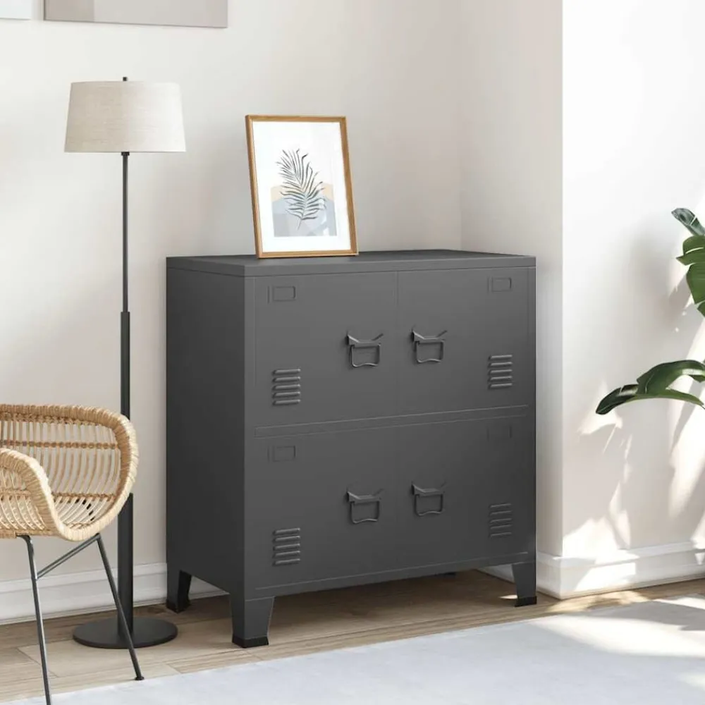 Opbergkast industrieel 75x40x80 cm staal kleurig>vidaXL Discount