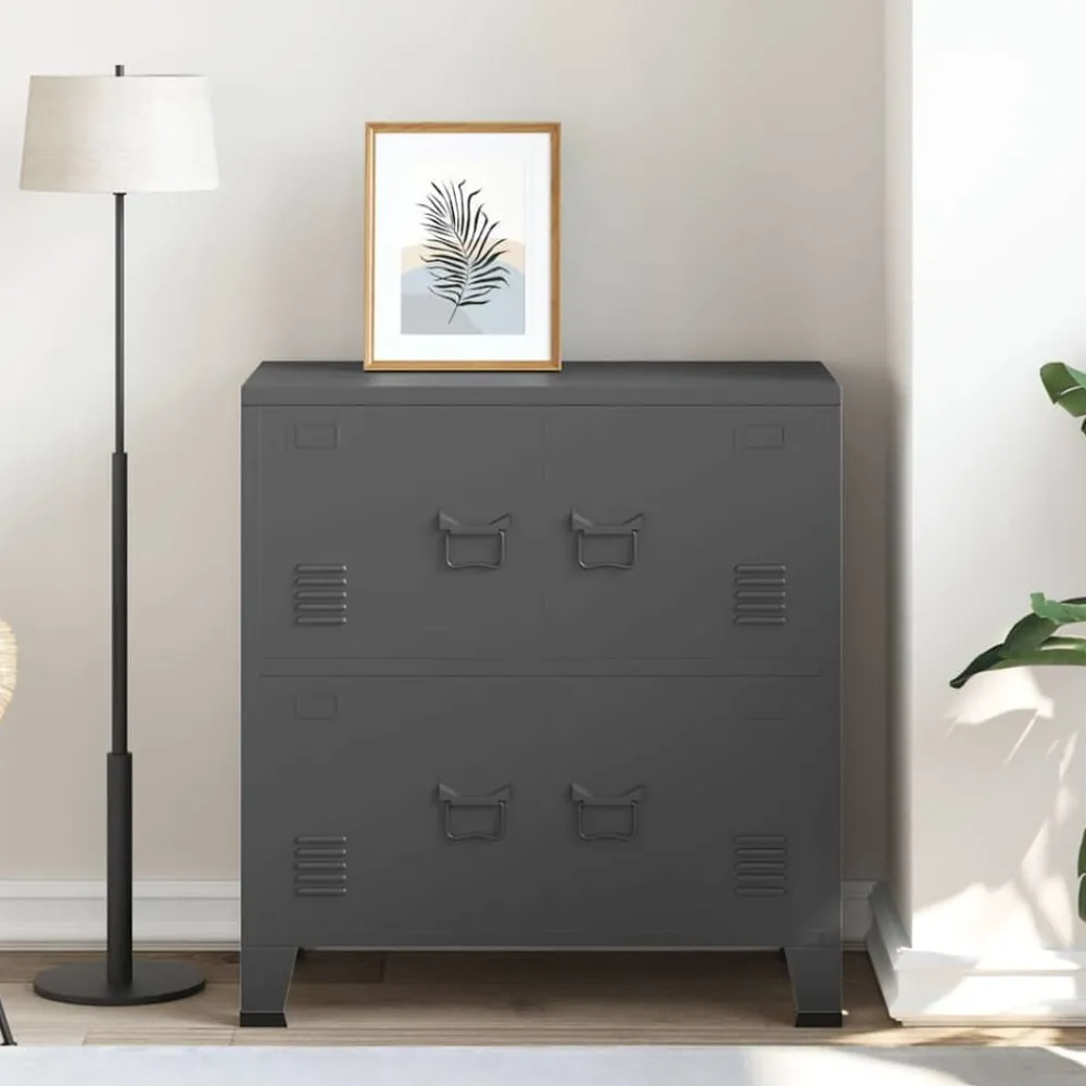 Opbergkast industrieel 75x40x80 cm staal kleurig>vidaXL Discount