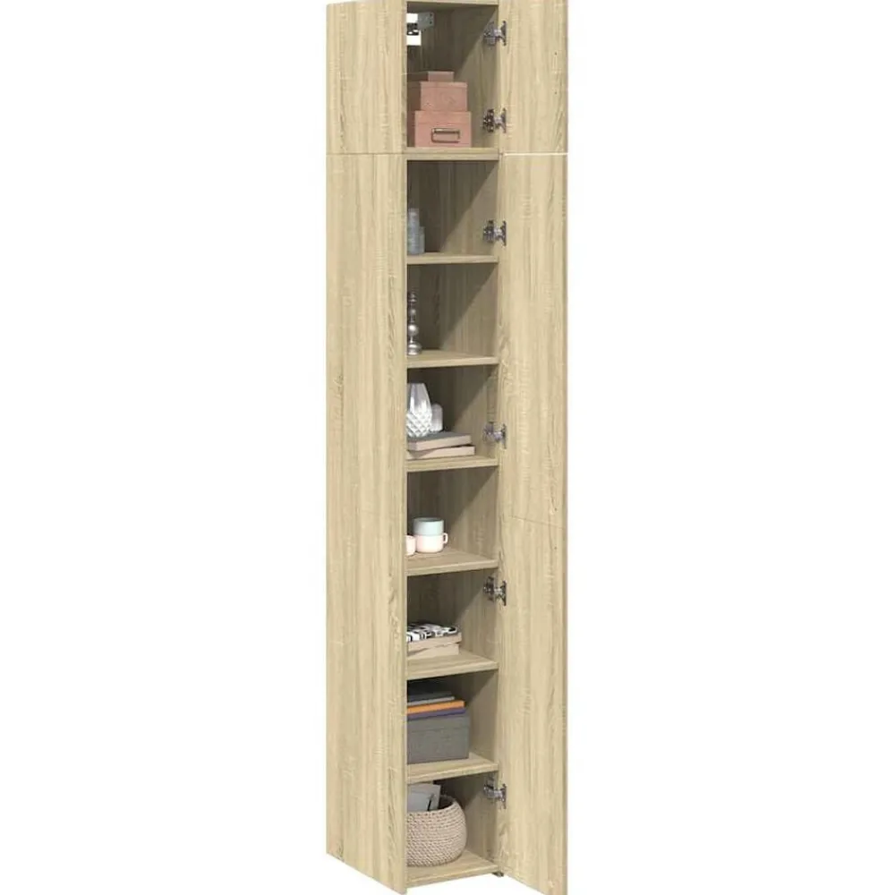Opbergkast smal 30x42,5x225 cm bewerkt hout kleurig>vidaXL Online